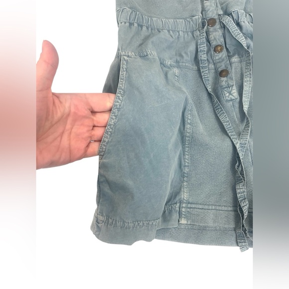 Ulla Johnson Blue Owen Puff Sleeve Jumpsuit Romper XS resort wear vacation FLAWS - Picture 12 of 14